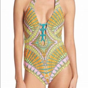 NWT Liner Intact Capri Print Trina Turk Swim Sz 14